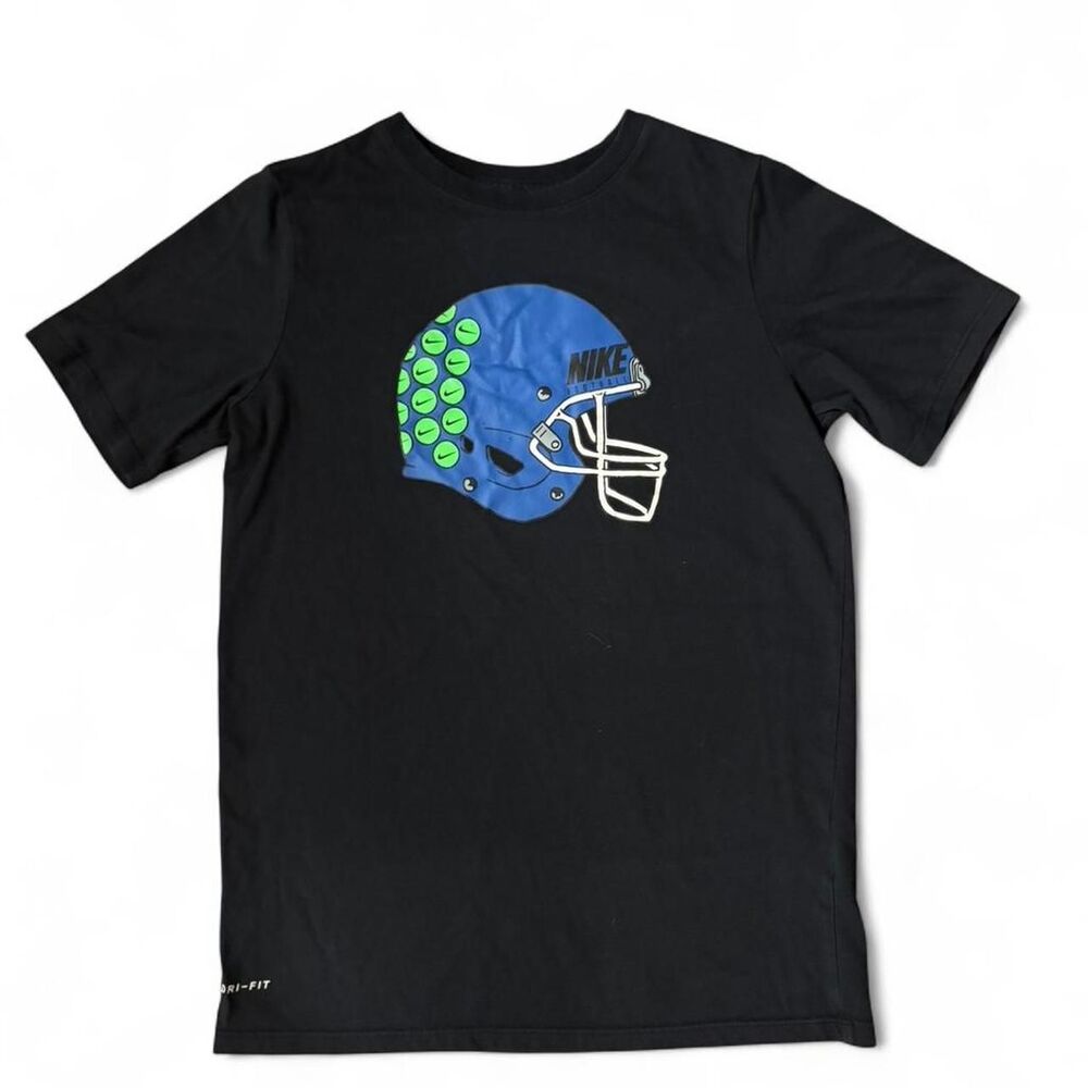 Nike boys Black and Navy T-shirt youth large football